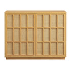 Modway Aiko Japandi Accent Cabinet - 39" - Light Oak-Non-Marking Foot Pads