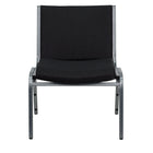 Flash Furniture HERCULES Series Big & Tall Fabric Stack Chair - Black - 2 Pack-Contemporary Style