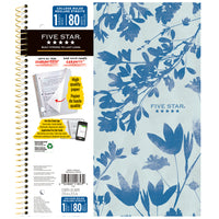Five Star Style 1-Subject Notebook - 11" H x 8-1/2" W - 160 Pages-80 college ruled sheets that are ink bleed resistant.