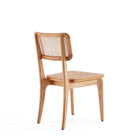 Manhattan Comfort Giverny 18.11" Industry Chic Dining Chair - Nature - Set of 2-Unique Square Backrest Made of Cane