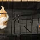 PawHut Metal Small Animal Cage with Water-Resistant Cover - Black-For added stability, 4 ground stakes are included with the metal cage for small animals 