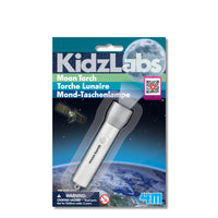 4M Moon Torch-Torch measures 4.5” long. Requires 3 button-cell batteries (included)