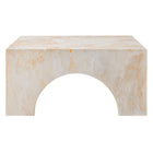 Modway Valen Indoor/Outdoor Patio Arched Concrete Coffee Table - Honey Onyx-7