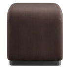 Modway Koda Performance Velvet Waterfall Stool - Black/Chocolate Brown-Adjustable Foot Caps