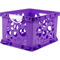 Storex Premium File Crate with Handles - Classroom Purple-Built rugged to withstand tosses, tumbles and heavy loads