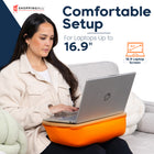 ShoppingAll Lap Desk Beanbag Book Holder Cushion Pillow Stand - Orange-Ergonomic & Strain-Free Reading: Designed to reduce wrist and neck strain, this stand elevates books and devices to a comfortable height, promoting better posture and a more enjoyable reading experience.