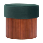 Zuo Boto Storage Ottoman - Green-3 year limited warranty