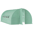 Outsunny 20x10x6.6ft Heavy Duty Outdoor Walk-in Tunnel Greenhouse with PE Cover Green- Large walk-in tunnel greenhouse, ideal for cultivating plants, flowers, landscapes efficiently and quickly in all seasons  