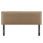 Modway Camille Upholstered Linen Blend King Size Headboard - Almond-Adjustable Mounting Positions