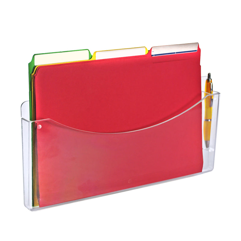 Azar Displays 250025 Clear Single Pocket Wall File With Wallmount, 4 - View #2