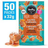 Healthy Crunch Salted Caramel Seed Butter - 32 gr - 50 Pack-Peanut-free