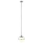 Hudson&Canal Cieonna 9.38" Wide Pendant with Glass Shade - Brushed Nickel/White Milk-Rated for one 60W incandescent bulb - 9W LED bulb, 13W fluorescent (CFL) bulb, or 9W self-ballasted LED bulb, E26-base bulb, Bulb not included