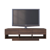 Nexera Rustik 60" TV Stand With 3-Drawers - Walnut-Fits TV screen up to 66-inch