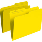 Staples 1/2 Cut File Folders - Letter Size - Yellow - 100 Pack-Use to colour-code your files for better organization and efficient access to information