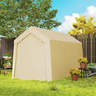 Outsunny 7' x 12' Portable Shed-Water and warp-resistant galvanized steel frame
