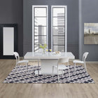 Modway Lida Moroccan Trellis Area Rug - 8 ft W x 10 ft L - Charcoal/Black-Tight Low Pile Weave