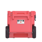 RovR RollR 60 Quart Wheeled Hard Cooler with Tow Handle - Coral-Patented AnchR Pin System lets you attach essential accessories like the LandR Bin, Prep Board, Double Cup HoldR, Stash Bag, and DeckR set (not included)