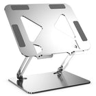 ShoppingAll Laptop Stand Riser for up to 17.3" Devices - Silver-Universal Compatibility – Supports laptops and tablets up to 17.3", perfect for office, home, or on the go.