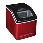 Frigidaire Portable Compact Square Shaped Ice Maker - Red Stainless Steel-Makes large square clear ice cubes