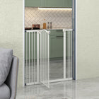 PawHut 29"-39" Pet Gate with Door Pressure Fit Dog Gate - White-Door can be set to open both directions or locked to a side