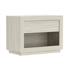 Manhattan Comfort Soren 32" Contemporary 1-Drawer Nightstand - Whitewashed Oak-Elevated base design adds a refined touch while keeping the piece sturdy and grounded