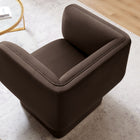 Modway Tate Performance Velvet Accent Chair - Chocolate Brown-Detailed Stitching