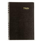 Blueline 2027 CoilPro Daily Planner with Hard Lizard-Like Cover - 8" x 5" - Black - Bilingual-Appointment schedule from 7:00 a.m. to 7:30 p.m. in 30-minute intervals, for full week