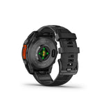 Garmin fēnix 8 - AMOLED Outdoor Recreation/Adventure Watches - 47 mm - Slate Gray with Black Silicone Band-Navigate the outdoors with superior positioning accuracy, thanks to multi-band GPS with SatIQ™ technology plus built-in sensors for 3-axis compass, gyroscope and barometric altimeter