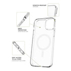 TUFF8 Clear Mag Case, Tempered Glass, 30W PD Charger Bundle - iPhone 15 Pro Max-Tempered Glass Screen Protector: Keep your screen pristine with our ultra-clear, high-strength tempered glass, providing superior defense against scratches and impacts.