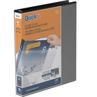 Davis Group QuickFit D-Ring View Binder - 1" - Black-Customizer/Overlay Binder, Black,  holds 225 sheets of paper, for 8.5"x11" size paper