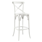 Modway Gear Bar Stool - White-Modern Farmhouse Bar Stool