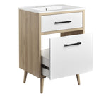 Modway Maverick 24" Bathroom Vanity - White/Oak-8