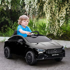 Qaba Mercedes-Benz AMG CLA 45 Licensed 12V Ride on Car - Black-LED lights, horn, and music increase entertainment value 