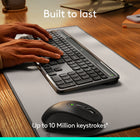 Logitech Signature Slim Solar+ K980 Keyboard - Graphite-Upgrade your space - A sleek and solidly built full-size keyboard with familiar laptop-style typing, made with recycled plastic