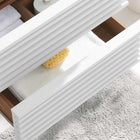 Modway Render 24" Wall-Mount Bathroom Vanity Cabinet - White/Walnut-MDF and Particleboard