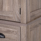 HOMCOM 72" H Tall Kitchen Pantry Cabinet with Drawer - Dark Wood Grain-Painted MDF and particleboard are easy to clean 