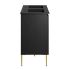 Modway Alchemist 48" Double Sink Bathroom Vanity - Black-MDF Construction