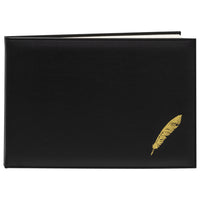 Winnable Guest Book, Black, 7" x 10", 100 pages-Makes it easy to keep a permanent record of visitors at large gatherings