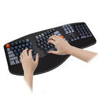 Adesso EasyTouch 1500 Ergonomic RGB Mechanical Keyboard – 104-Key, Cherry MX Red, Wired/Wireless/Bluetooth, VIA/QMK, Copilot Key-Multi-OS Compatibility: Supports Windows, macOS, and more with OS-switching functionality