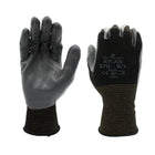 Atlas Everyday Dry Grip Smooth Nitrile Glove - Nylon Liner - Grey/Black - Medium - 3 Pack-Seamless knit nylon liner