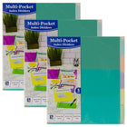 C-Line 5-Tab Index Dividers with Multi-Pockets - 8-1/2" x 11" - Bright Color Assortment - 3 Sets-Use the acid-free polypropylene dividers to store up to 8-1/2 x 11 size documents and smaller