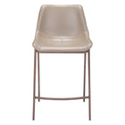 Zuo Magnus Counter Stool - Brown/Walnut - Set of 2-Plush and durable faux leather fabric