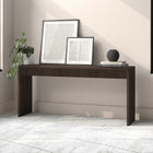Hudson&Canal Lawrence 64" Wide Rectangular Fluted Console Table - Alder Brown-Finished in wood-look alder brown