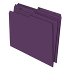 Staples 1/2 Cut File Folders - Letter Size - Violet - 100 Pack-Use to colour-code your files for better organization and efficient access to information