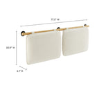 Modway Anela Wall-Mounted Chenille Upholstered King Size Headboard - Cream Natural-Chenille Upholstery