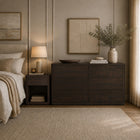 Manhattan Comfort Evelyn 60" Modern 6-Drawer Double Dresser - Brown-30 Day Limited Manufacturer's Warranty