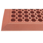 Edgewood Competitor Series Heavy Duty Grease Resistant Open Top Anti-Fatigue Mat - 3' W x 5' L x 7/8" D - Burnt Orange-Nitrile Rubber