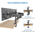 ShoppingAll Adjustable Triple Gas Spring Monitor Mount Desk Stand for 15"-32" Monitors - Black-8