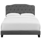 Modway Amelia Performance Velvet Full Bed - Grey-Wood Frame/LVL Slats/MDF Headboard