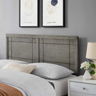 Modway Archie Wood Queen Headboard - Grey-Rubberwood and MDF Veneer